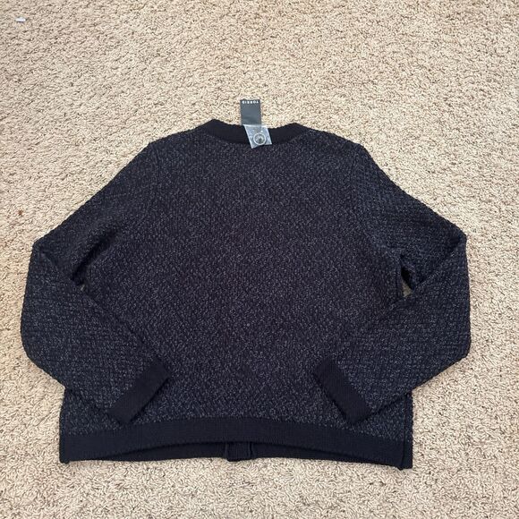Torrid Button up Cardigan Sweater Womens Size 0X Deep Black Preppy NWT NEW - Picture 7 of 9